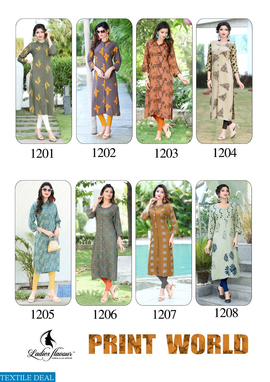 ladies flavour print world Wholesale ready made kurtis